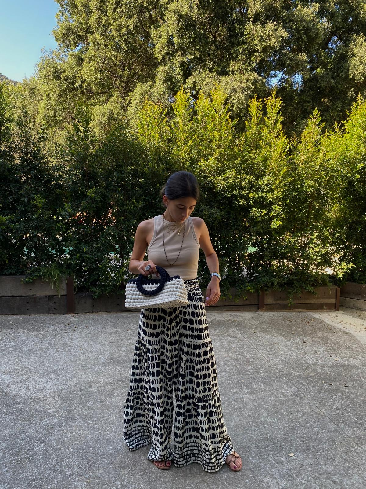 ELBA perla brillante y negro